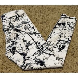 The Gym People HR Leggings Size: Large Black And White